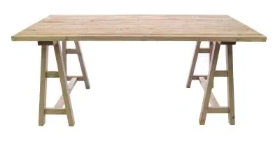 Alhambra 6-Seater Dining Table - Rustic, Mahogany