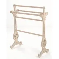 Alhambra French Style Carved Towel Rail - Rustic, Mahogany
