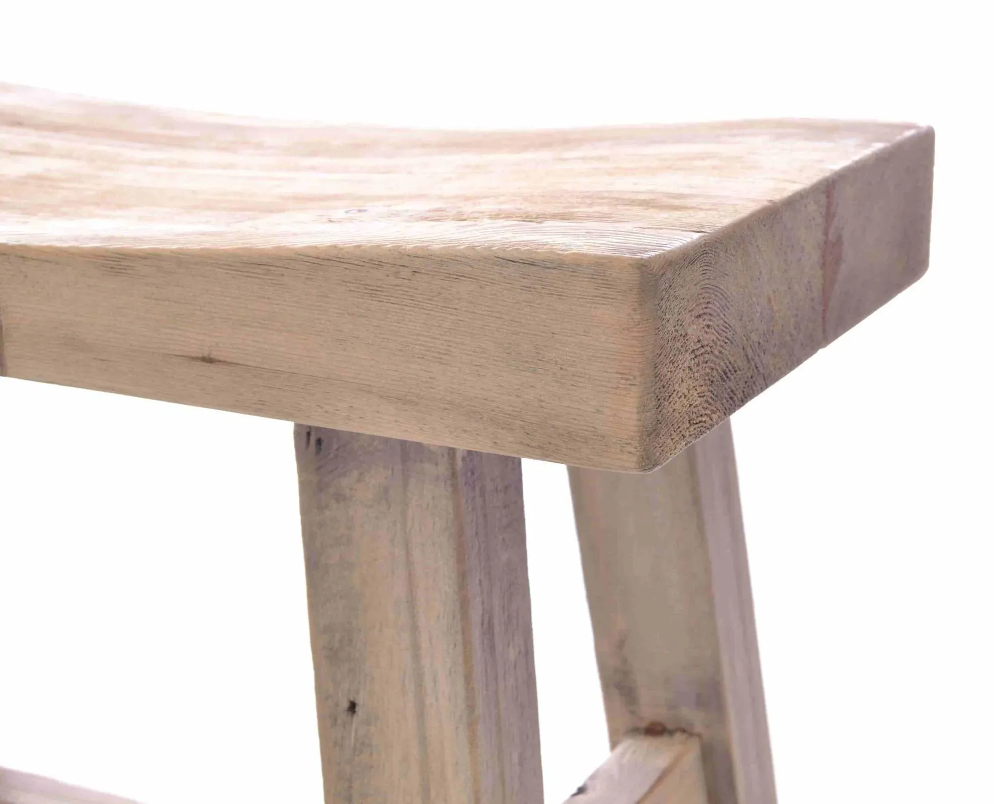 Alhambra Mahogany Saddle Foot Stool - Rustic