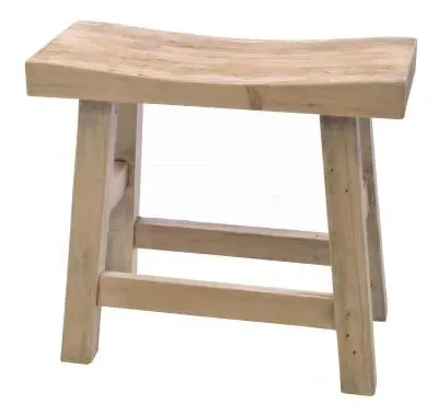 Alhambra Mahogany Saddle Foot Stool - Rustic image