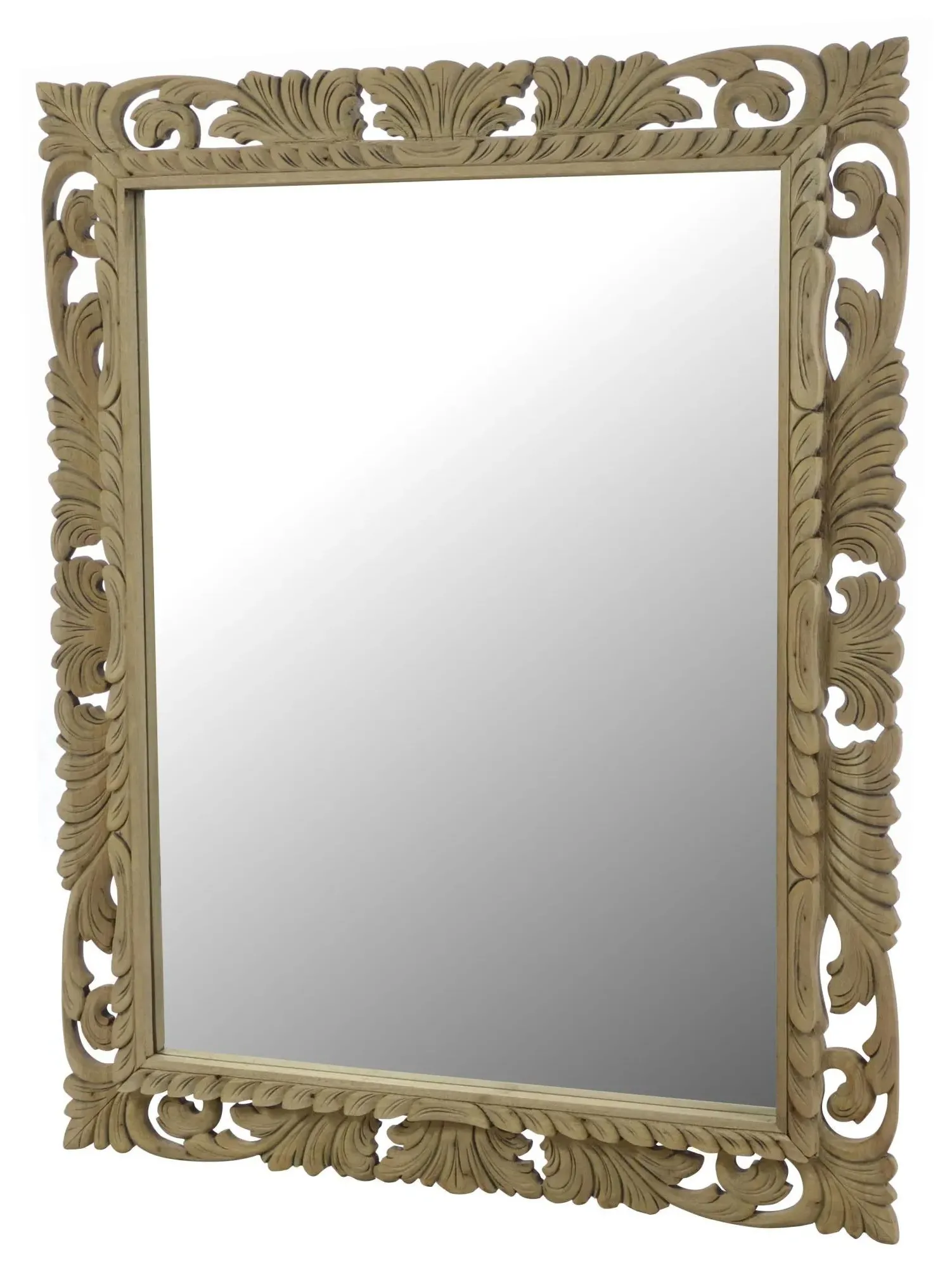 Alhambra Ornate Thin Mirror - Mahogany
