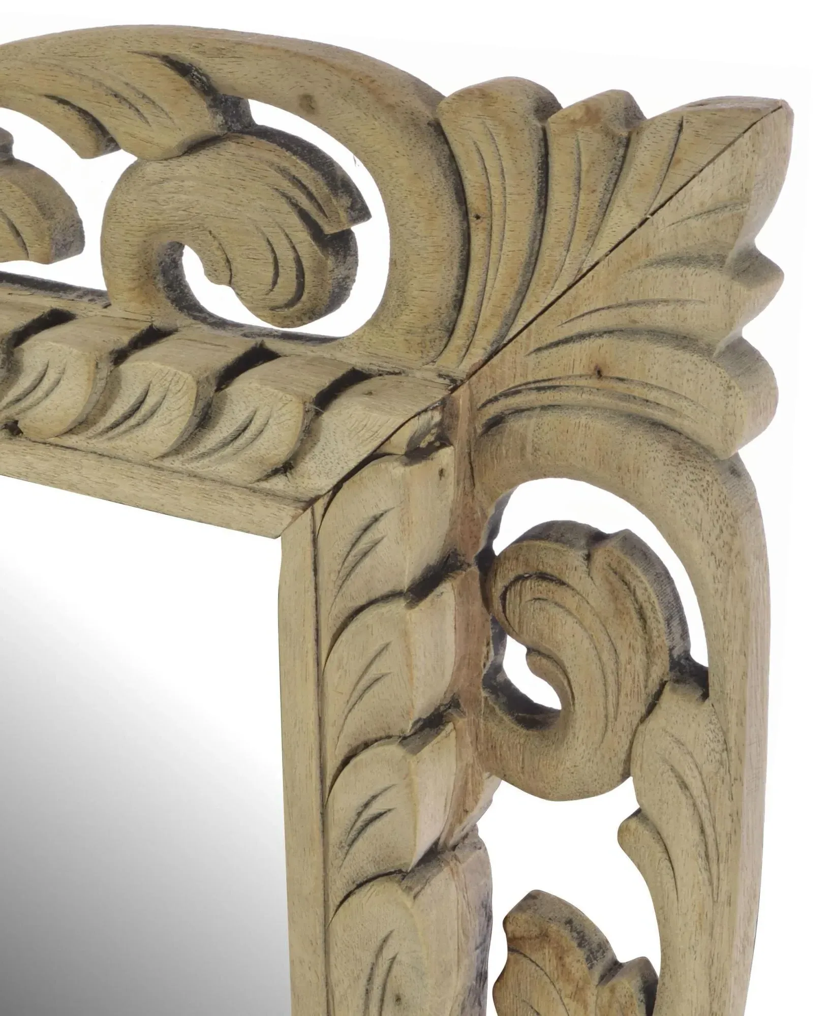 Alhambra Ornate Thin Mirror - Mahogany