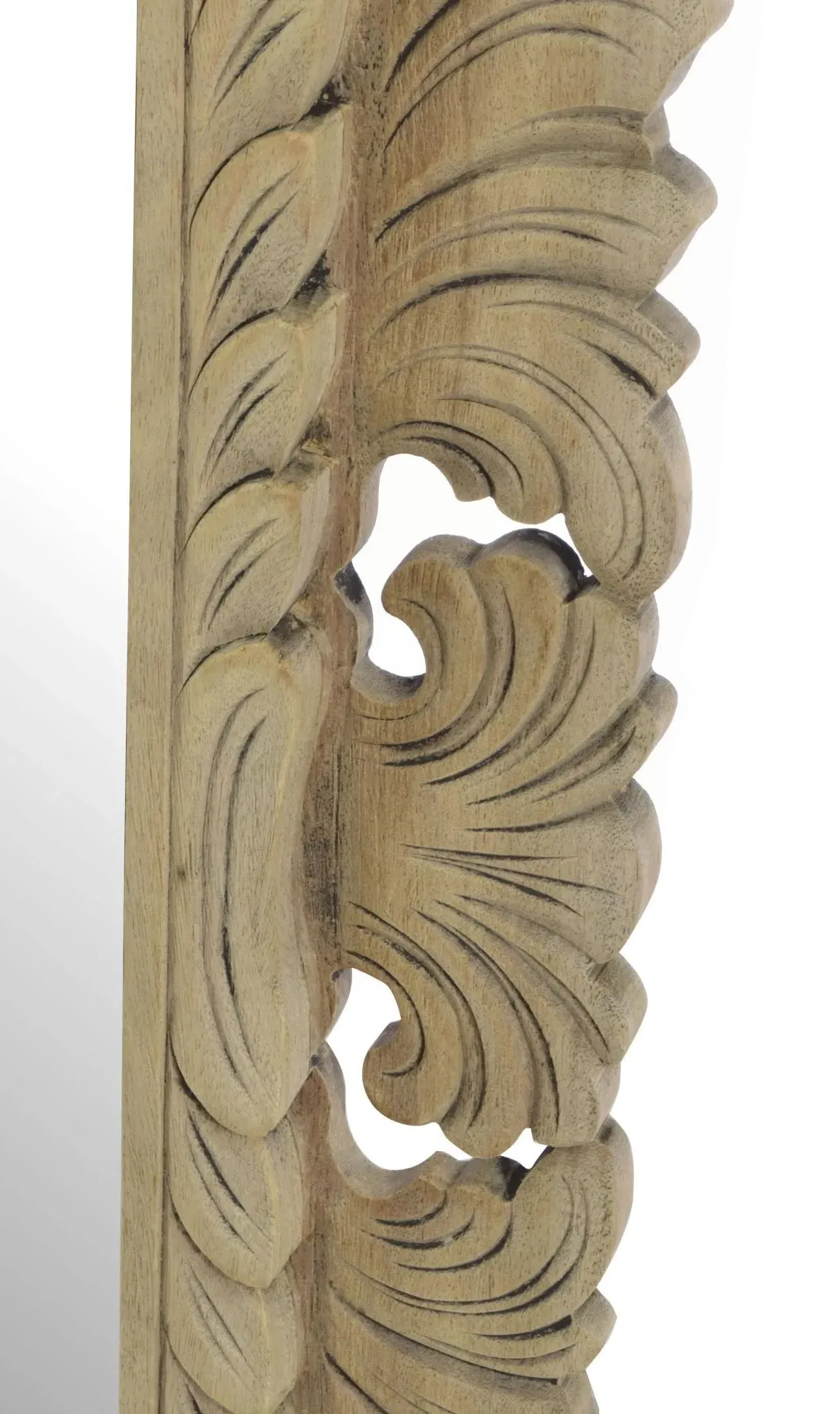 Alhambra Ornate Thin Mirror - Mahogany