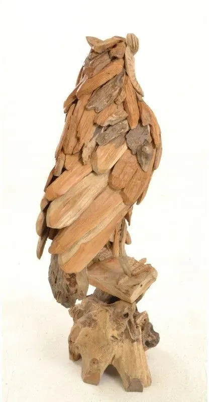 Large Owl on Stand - Brown