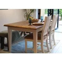 Lulworth 6-Seater Dining Table - White, Reclaimed Pine
