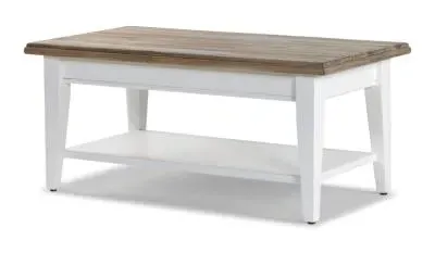 Lulworth Reclaimed Pine Coffee Table - White image
