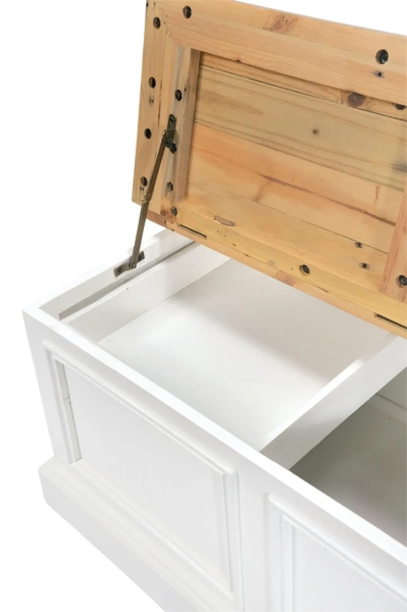 Lulworth Storage Coffee Table - White, Reclaimed Pine