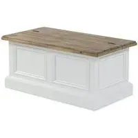 Lulworth Storage Coffee Table - White, Reclaimed Pine