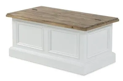 Lulworth Storage Coffee Table - White, Reclaimed Pine image