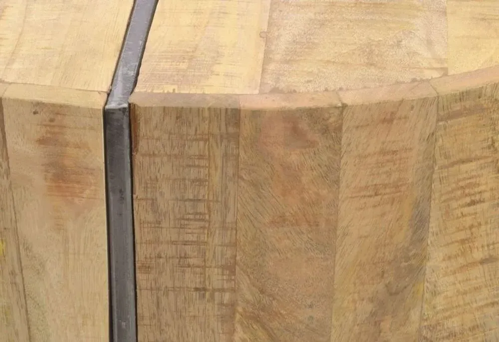 Old Empire Round Coffee Table - Mango Wood
