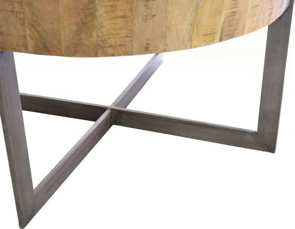 Old Empire Round Coffee Table - Mango Wood