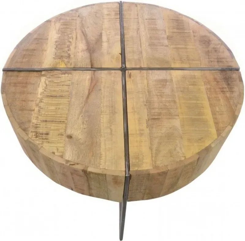 Old Empire Round Coffee Table - Mango Wood