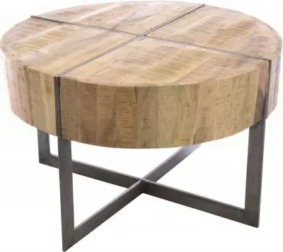 Old Empire Round Coffee Table - Mango Wood
