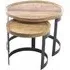 Old Empire Round Nest of Tables - Brown, Mango Wood