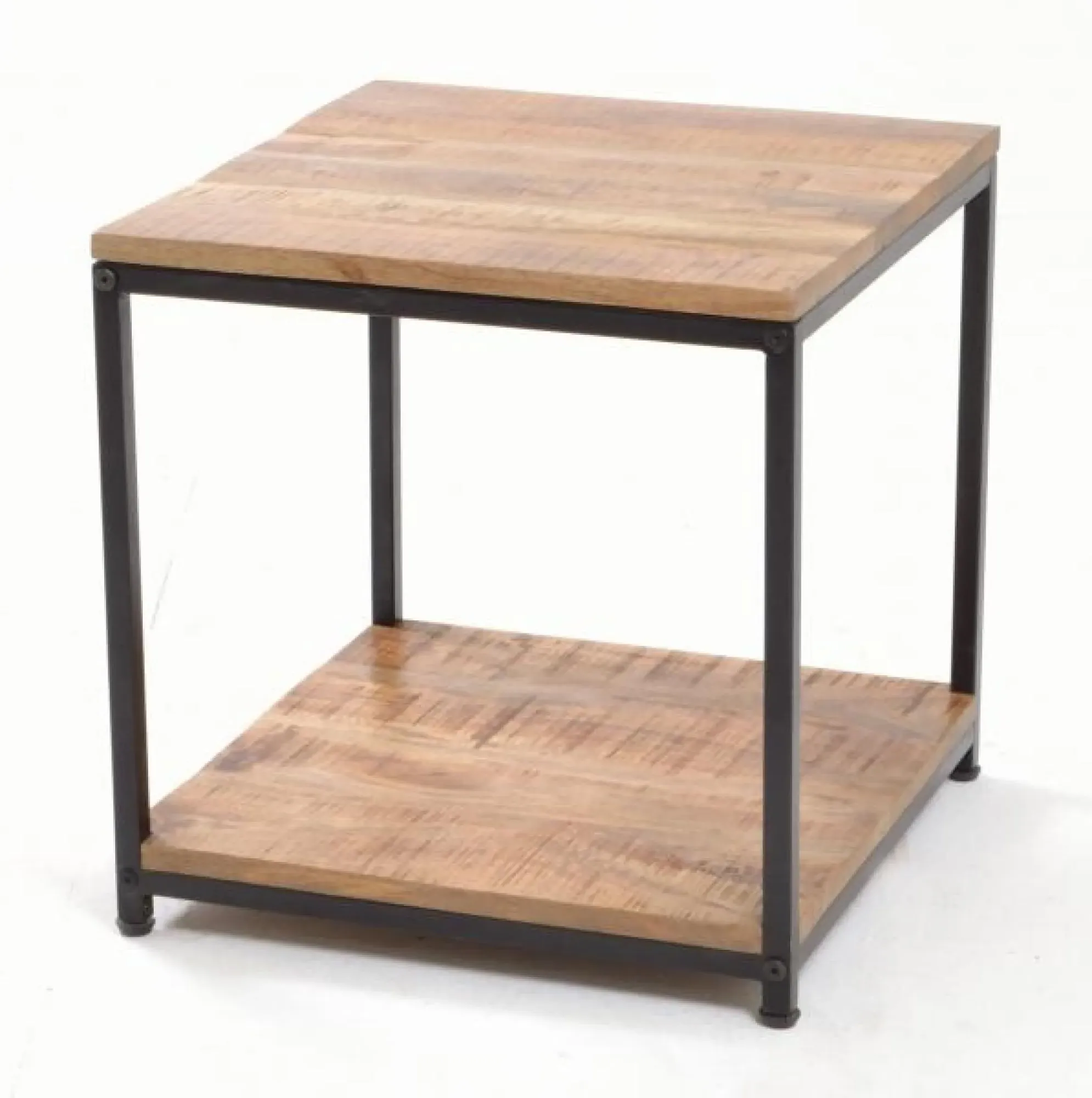 Old Empire Square Lamp Table - Mango Wood