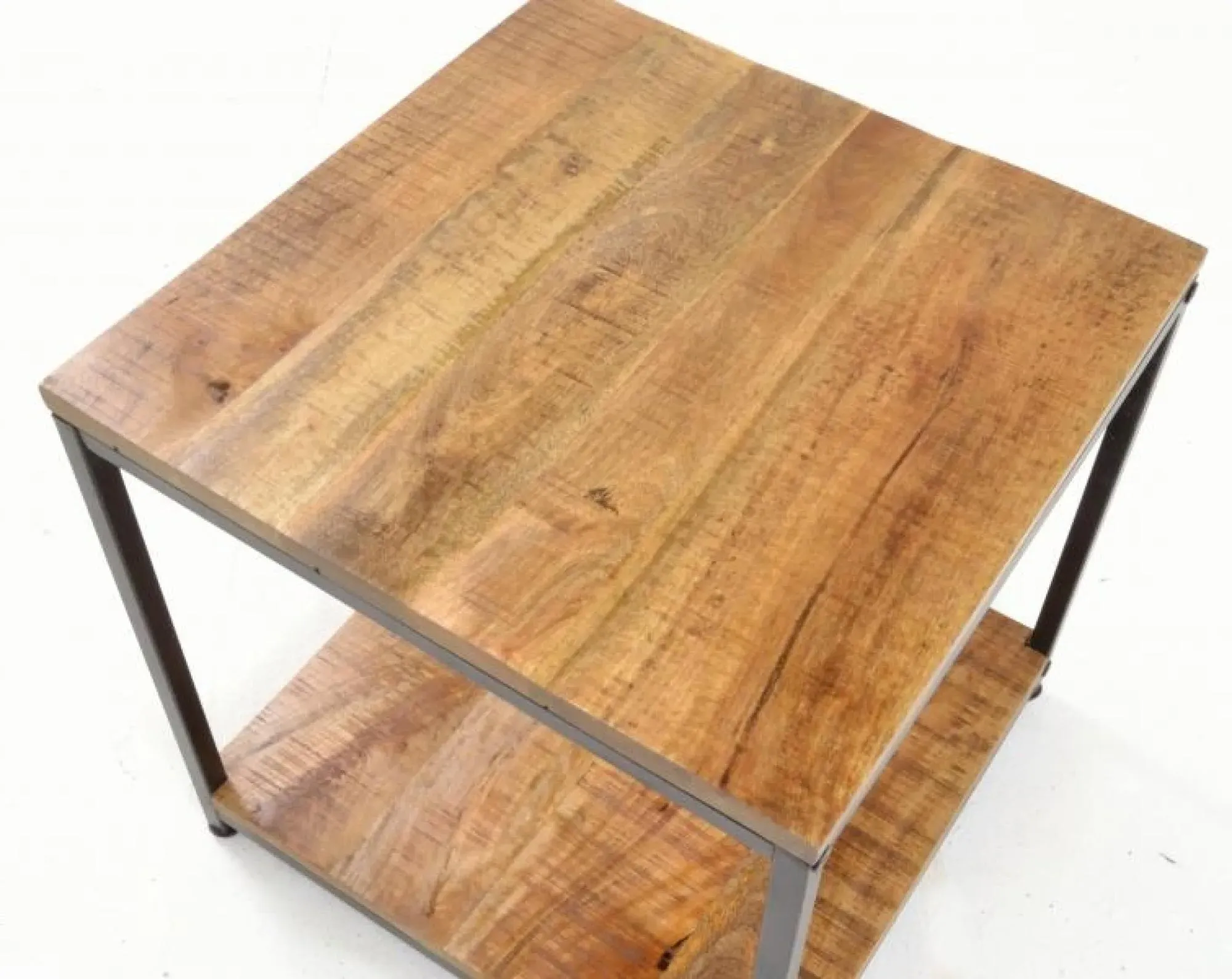 Old Empire Square Lamp Table - Mango Wood