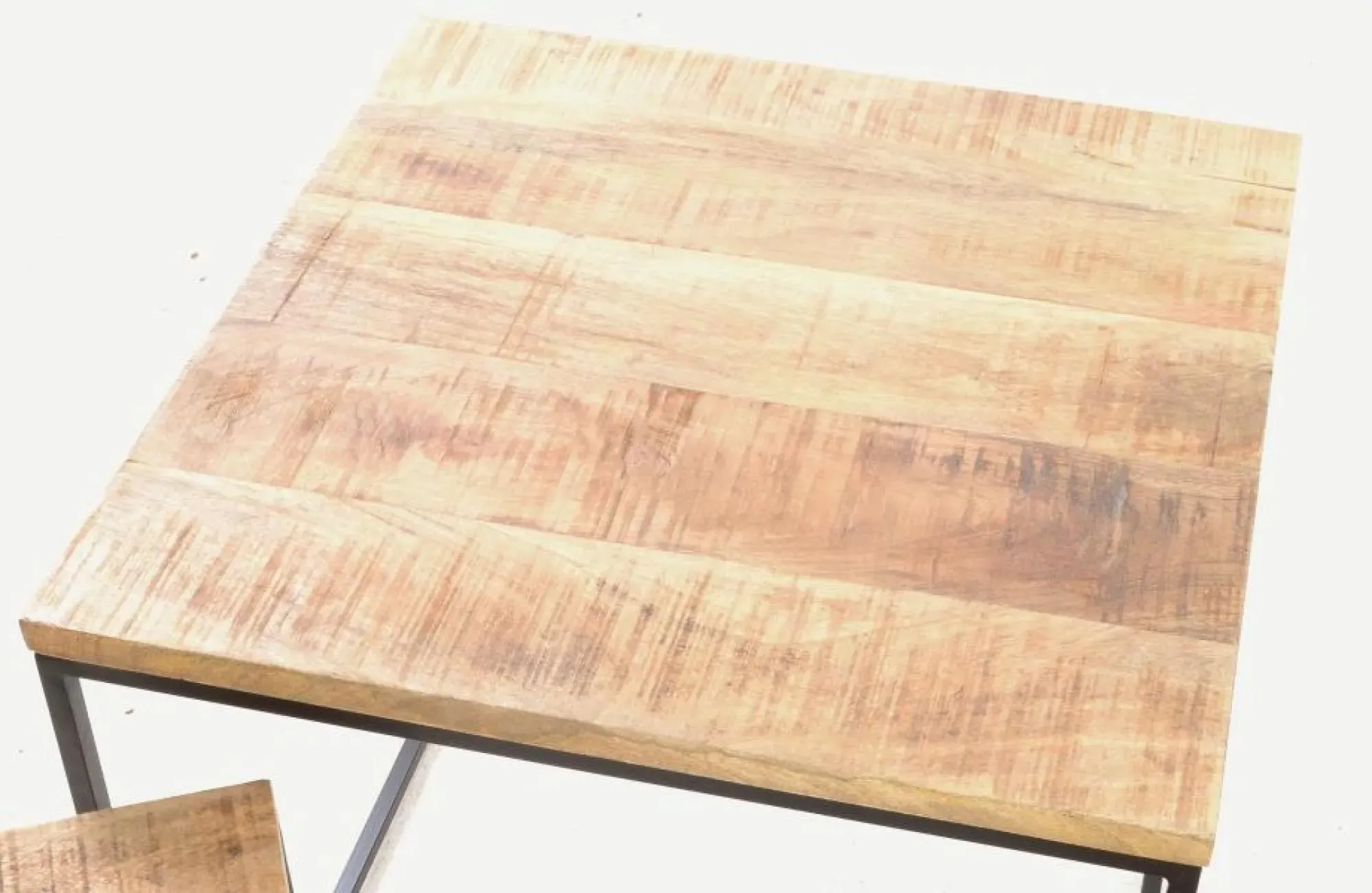 Old Empire Square Nest of 3 Tables - Mango Wood