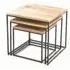 Old Empire Square Nest of 3 Tables - Mango Wood