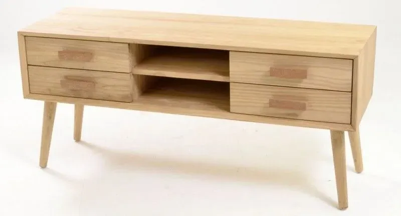 Shoreditch Wooden TV Unit - Beige