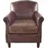 Studded Front Armchair - Brown, Leather