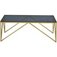 Allure Coffee Table - Black Glass, Gold