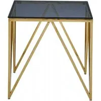 Allure End Table - Black, Glass