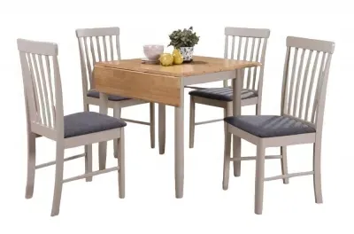 Altona 2-Seater Drop Leaf Dining Set - Grey, Oak image