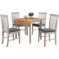 Altona 2 Seater Drop Leaf Dining Table - Grey, Oak