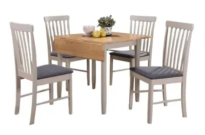 Altona 2 Seater Drop Leaf Dining Table - Grey, Oak image