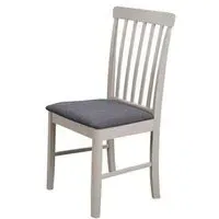 Altona Slatted Back Dining Chair Set - Stone Grey