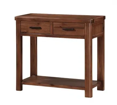 Andorra 2 Drawer Console Table - Dark Acacia