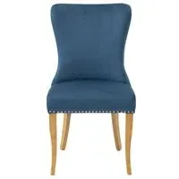 Ashley Dining Chair Set of 2 - Blue, Velvet