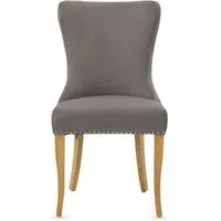 Ashley Dining Chair Set of 2 - Grey, Velvet