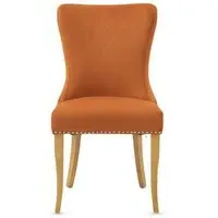 Ashley Dining Chair Set of 2 - Orange, Velvet