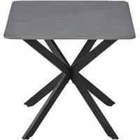 Azzurra Square End Table - Grey, Sintered Stone