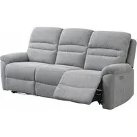 Belford 3-Seater Recliner Sofa - Grey, Fabric