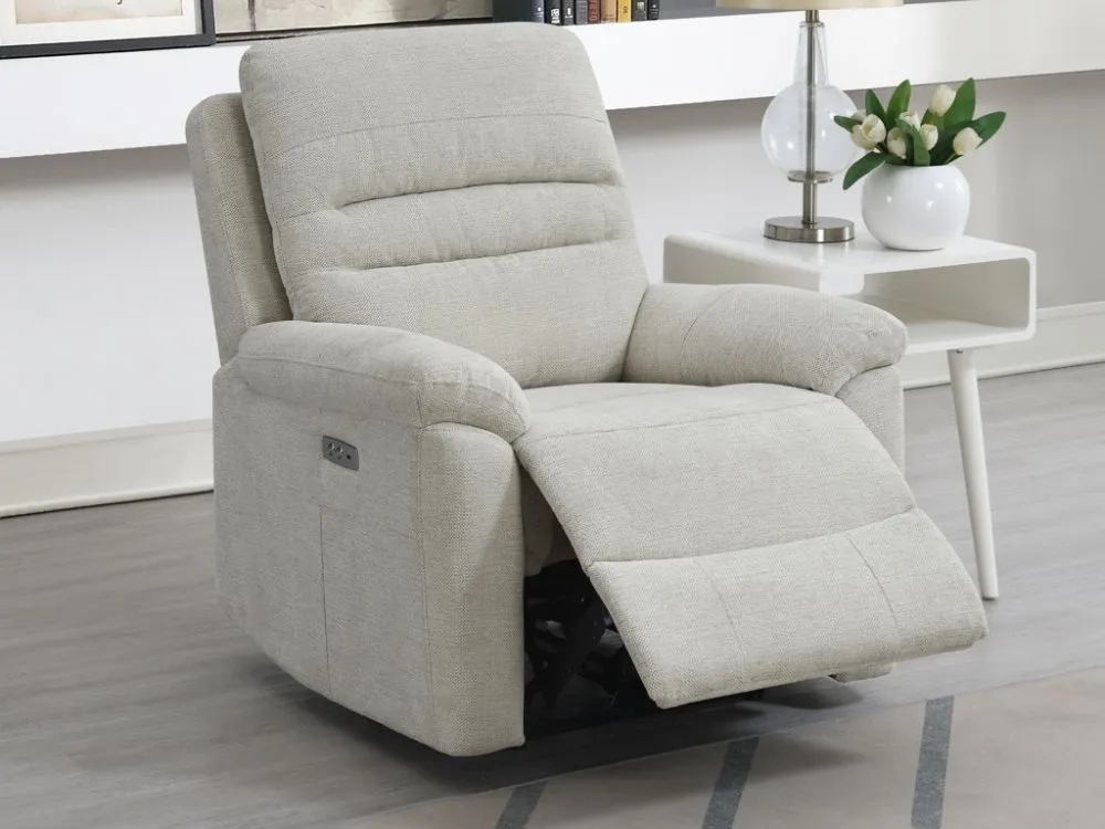 Belford 3-Seater Recliner Sofa Suite - Beige, Fabric
