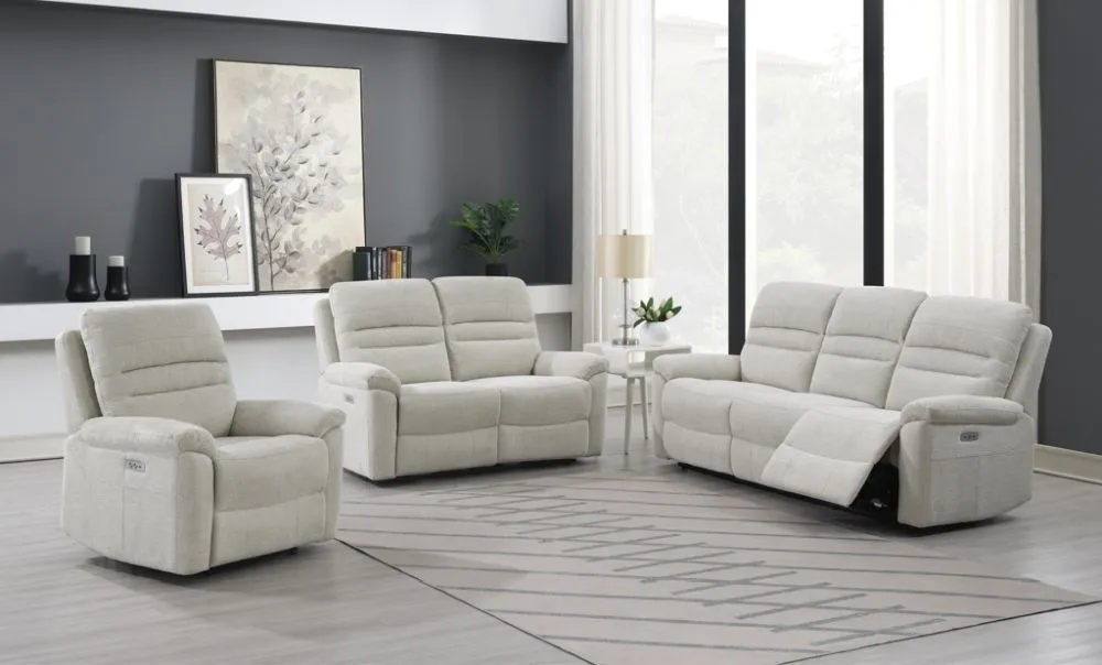 Belford 3+2 Recliner Sofa Suite - Beige, Fabric