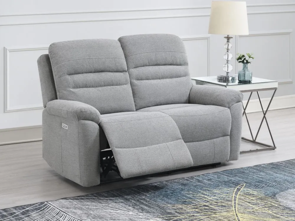 Belford 3+2 Recliner Sofa Suite - Grey, Fabric