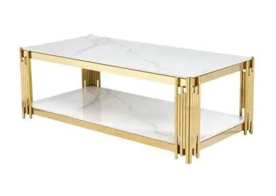 Belini Coffee Table - White, Sintered Stone