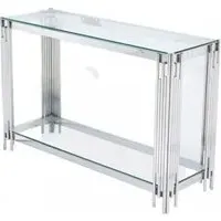 Belini Console Table - Glass, Silver