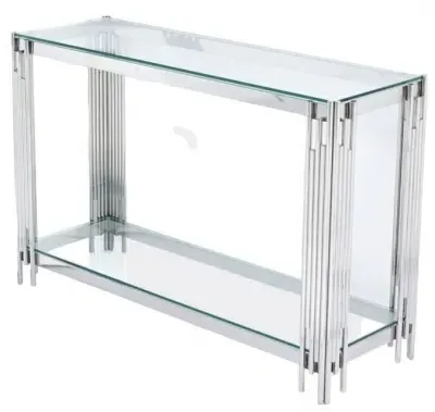 Belini Console Table - Glass, Silver image