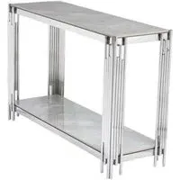 Belini Console Table - Grey, Chrome