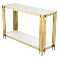 Belini Console Table - White, Gold