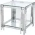 Belini End Table - Glass, Chrome
