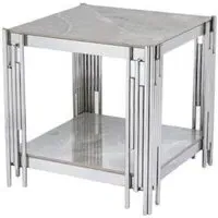 Belini End Table - Grey, Sintered Stone