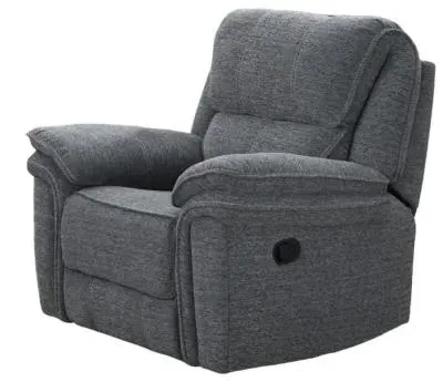Belmont 3-Seater Recliner Sofa Suite - Grey, Fabric image