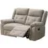 Berkeley 2-Seater Recliner Sofa - Light Grey, Leather Look Fabric