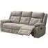 Berkeley 3-Seater Recliner Sofa - Light Grey, Leather Look Fabric