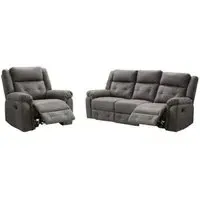Berkeley 3+1+1 Seater Recliner Sofa Suite - Dark Grey